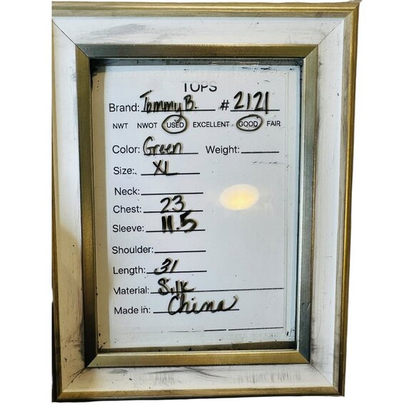 Tommy Bahama Mens XL 100% Silk Green Palm Print Short Sleeve Button-Up Shirt - Picture 11 of 11